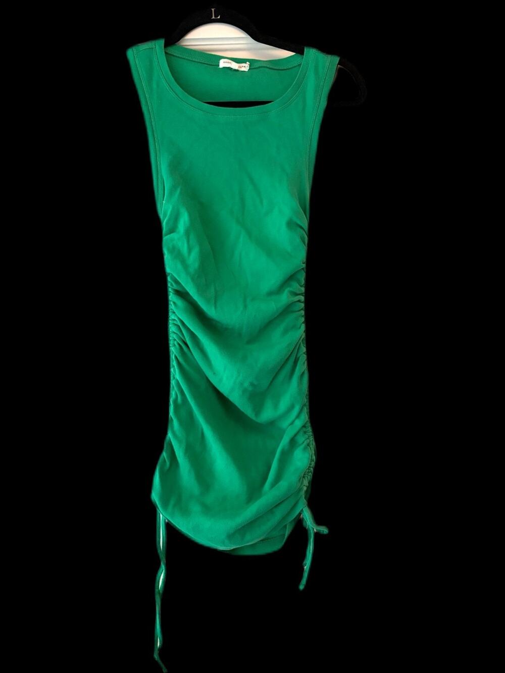 Good American Ruched Green Midi Dress – Women's Size 0